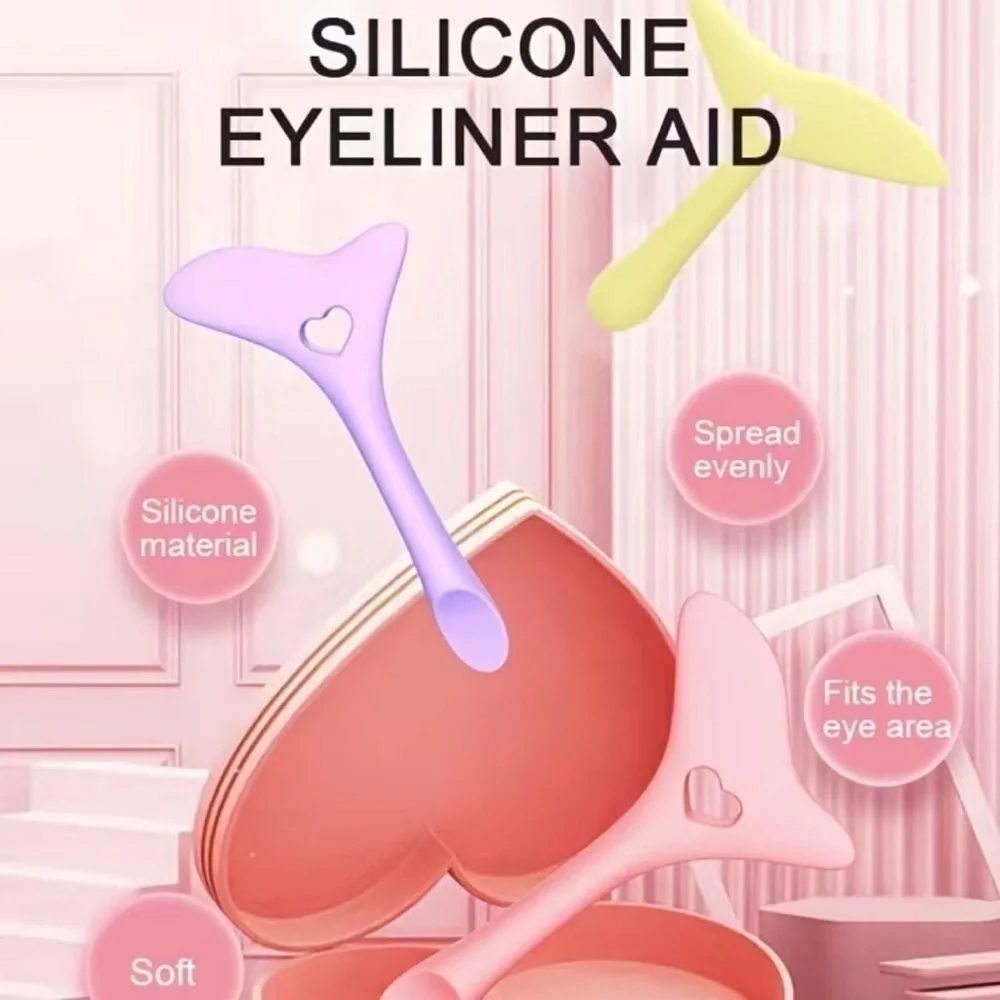 Yellow 4 In 1 Silicone Eyeliner Tool